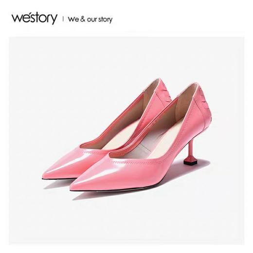 westory2020春季新品时髦女王尖头高跟鞋女W20AE51851 商品图3