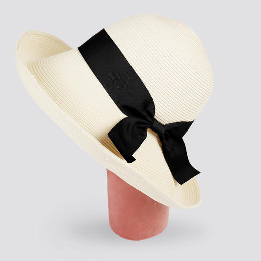 春夏 遮阳优雅蝴蝶结装饰 草帽 可调节尺寸 DS20SSMC-02 商品图5