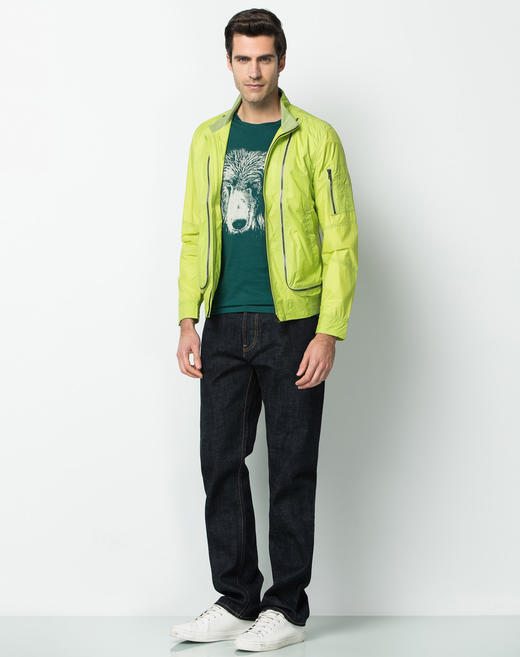 Marco Azzali 绿色拉链长袖夹克 J3602700 商品图1