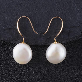 BW-18KE11时尚新款18K金手工镶异形珠耳钩