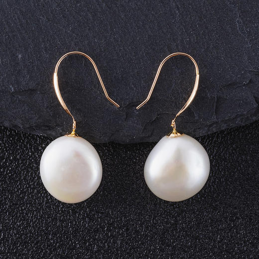 BW-18KE11时尚新款18K金手工镶异形珠耳钩 商品图0