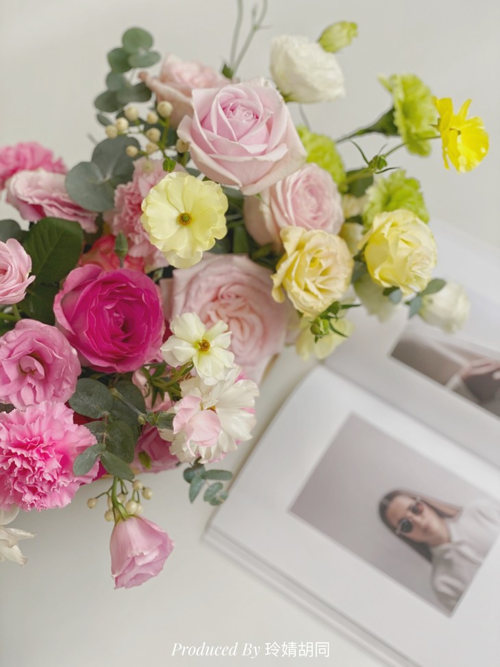 花艺芙罗拉自然系列花篮15号上架