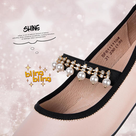 商场同款 | Safiya/索菲娅春季款羊皮方头低跟单鞋女鞋SF81111104 商品图2