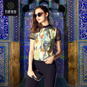 2T6931--绿色T恤--国王的虔诚--《智慧之光--波斯艺术》