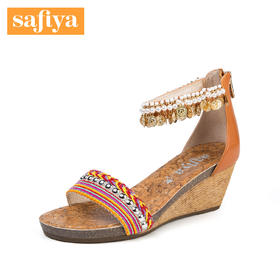商场同款 | Safiya/索菲娅铆钉时尚简约坡跟高跟甜美凉鞋SF82115347