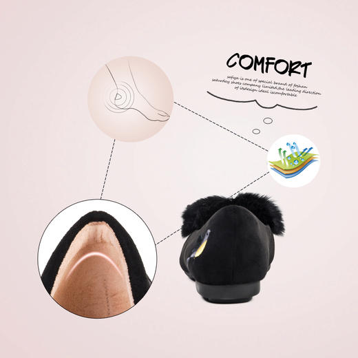 商场同款 | Safiya/索菲娅秋季毛毛圆头浅口女单鞋SF83111018 商品图2