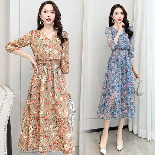 XP-XXL8815春装新韩版修身松紧连衣裙 商品图0