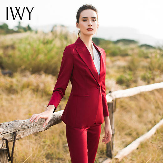 IWY/红色西装长裤套装CP8310 商品图1