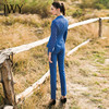 IWY/新品时尚V领修身显瘦蓝色套装女士西装白领西服工作服女CPM506 商品缩略图9