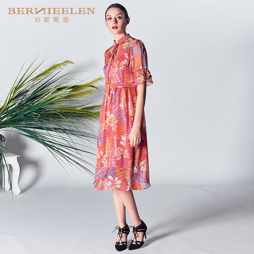 【伯妮斯茵】2S68710--红色连衣裙--安静的反叛--《智慧之光--波斯艺术》 商品图2