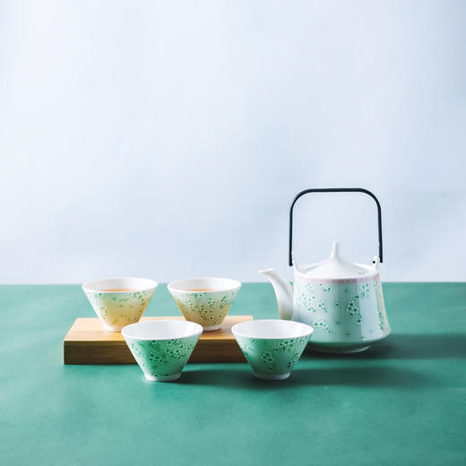 5头天元提梁壶—绿茵花语茶具套装 商品图0