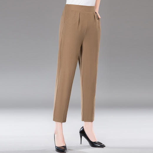 MQ-3500H夏季薄款中老年弹力棉九分宽松直筒裤YY 商品图2