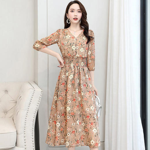 XP-XXL8815春装新韩版修身松紧连衣裙 商品图3