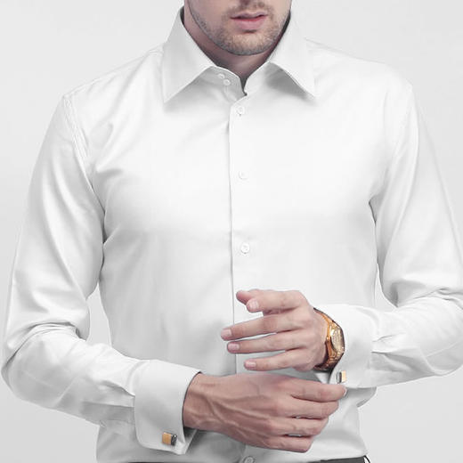 高唯男士正装法式 英式衬衫 纯色/条纹 多款可选 商品图0