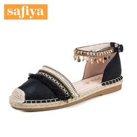 商场同款 | Safiya索菲娅春新款甜美中空一字带渔夫鞋女单鞋SF81114010