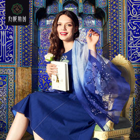 2S69211--蓝色连衣裙--国王的虔诚--《智慧之光--波斯艺术》