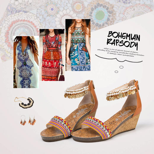 商场同款 | Safiya/索菲娅铆钉时尚简约坡跟高跟甜美凉鞋SF82115347 商品图1