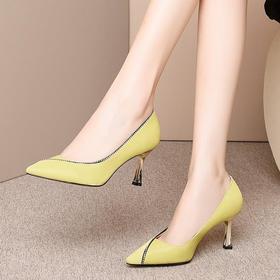 OLD-D6678职业百搭尖头性感真皮浅口单鞋