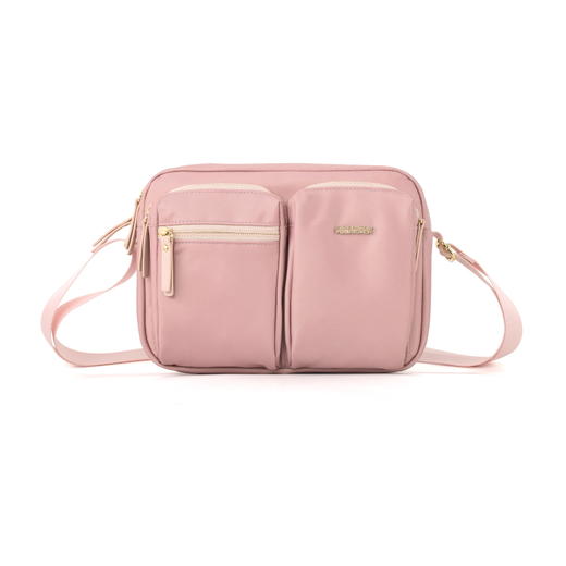 【美旅】便携 轻便 时尚设计 多口袋 易收纳 斜挎包 单肩包 雾霾灰 粉 黑  通勤 TY5 商品图4