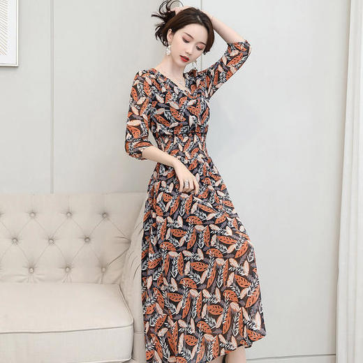 XP-XXL8815春装新韩版修身松紧连衣裙 商品图1