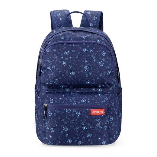 【美旅】轻便耐磨 大容量 水杯雨伞 时尚印花 纯色 胸扣 舒适背负 多隔层口袋 背包 书包 双肩包 BJ6 商品图3