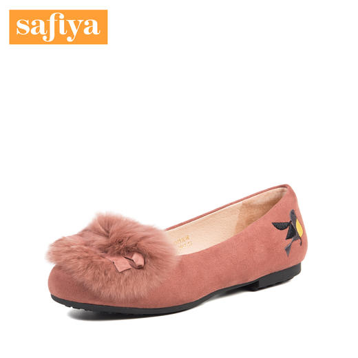 商场同款 | Safiya/索菲娅秋季毛毛圆头浅口女单鞋SF83111018 商品图0