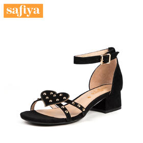 商场同款 | Safiya/索菲娅夏季新商场同款舒适坡跟女凉鞋SF82115390