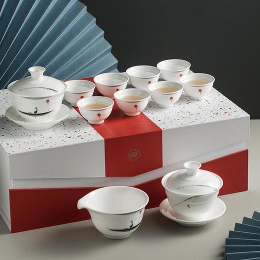 11头茗意 静心自得骨瓷茶具套组 商品图0