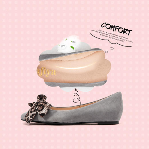 商场同款 | Safiya/索菲娅2019单鞋女秋款蝴蝶结尖头平底鞋浅口单鞋女SF93111004 商品图4