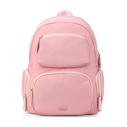 【美旅】便携 轻便 时尚设计 多口袋 易收纳 双肩 背包 雾霾灰 黑 粉 电脑包 通勤包 TY5 商品图0