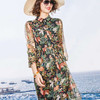 丁摩 新款真丝连衣裙衬衫印花沙滩裙桑蚕丝连衣裙20-65DB499240531 商品缩略图1