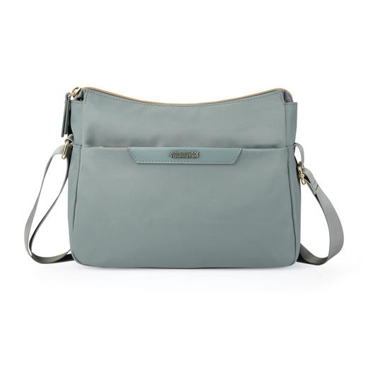 【美旅】便携 轻便 时尚设计 多口袋 易收纳 斜挎包 单肩包 雾霾灰 粉 黑  通勤 TY5 商品图0