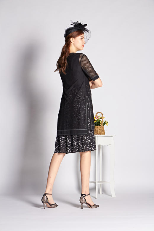 【伯妮斯茵】2S6386--黑白色连衣裙--诗人的花园--《燃烧的灵魂》 商品图4