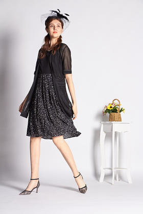 【伯妮斯茵】2S6386--黑白色连衣裙--诗人的花园--《燃烧的灵魂》