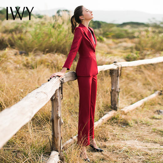 IWY/红色西装长裤套装CP8310 商品图8