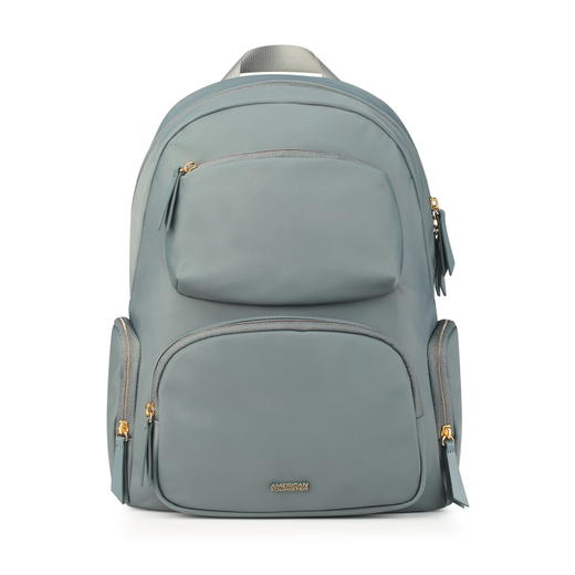 【美旅】便携 轻便 时尚设计 多口袋 易收纳 双肩 背包 雾霾灰 黑 粉 电脑包 通勤包 TY5 商品图3