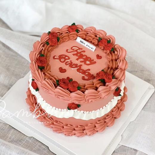 复古裱花火爆ins蛋糕 商品图0