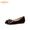 商场同款 | Safiya/索菲娅2019单鞋女秋款蝴蝶结尖头平底鞋浅口单鞋女SF93111004 商品缩略图1