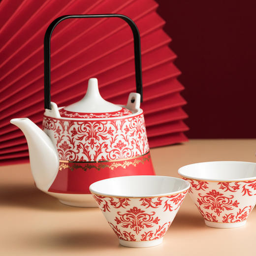 5头天元提梁壶——繁花茶具套组 商品图3