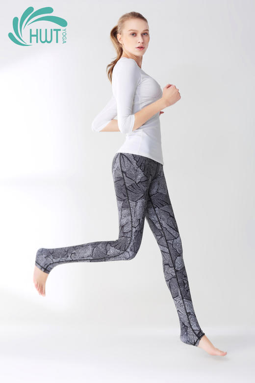 《捡漏专场 棉感加厚 不退换》HWT白色花瓣九分小脚裤瑜伽裤运动裤白色花瓣	H261238 商品图4