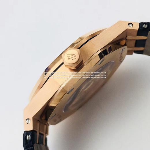 JF 标杆神器 爱彼AP 15400全玫瑰金黑面皮带款 ＂V5＂升级版[拳头][拳头]直径41mm，搭载进口9015改原版Cal.3120全自动机芯，V5＂版主要升级技术特点 商品图14