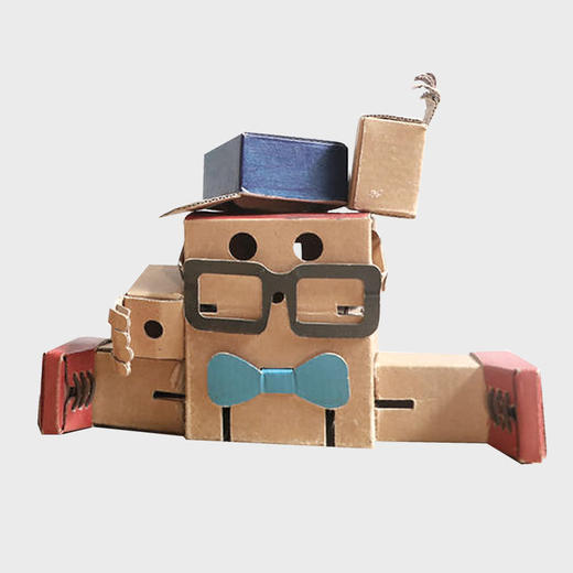 台湾纸箱王代言人公仔阿浪创意纸质diy音乐铃