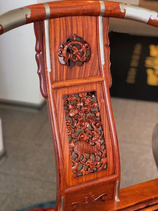 红桥红 家具严选  缅甸花梨(大果紫檀）  【木面 王款 麒麟交椅】 商品图2