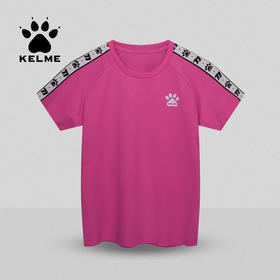 卡尔美童装夏季新款女童短袖柔软舒适棉休闲短T恤