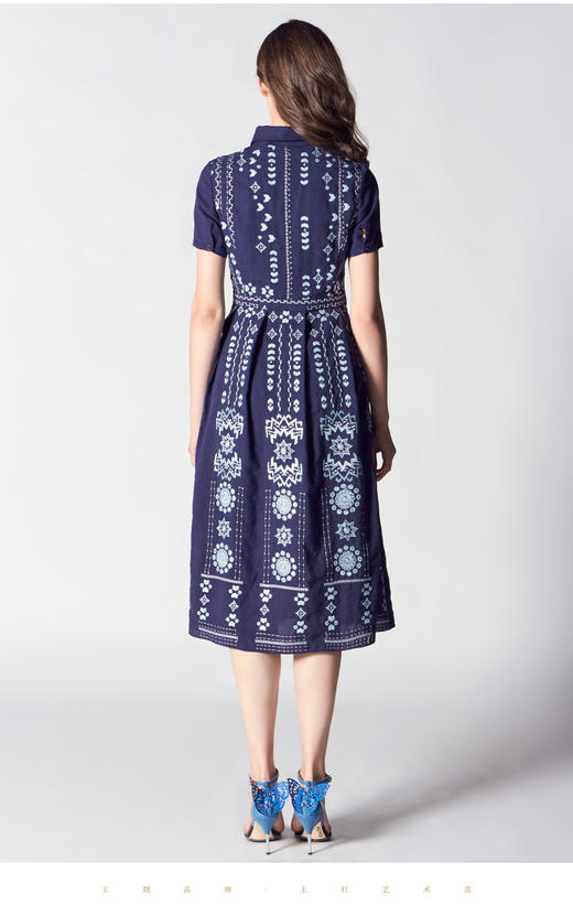 【伯妮斯茵】蓝色连衣裙--玫瑰王宫--《智慧之光--波斯艺术》2S69113 商品图2