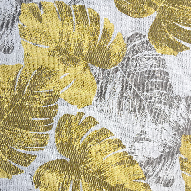 15260213/302.211爱仕沃玛（axroma）蓬莱叶-柠檬黄 Monstera Citron 大提花装饰面料适用于室内、户外和酒店工程