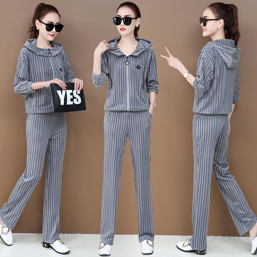 XMH-LS8206春季时尚套装韩版休闲运动服两件套 商品图3