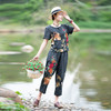 YSY-2212夏季新款大码民族风棉麻裤套装 商品缩略图1