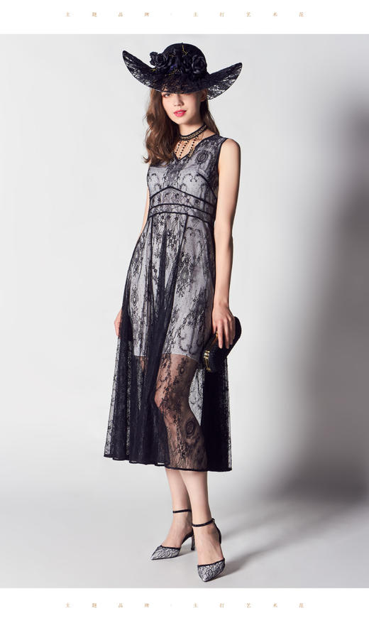 2S6915--黑色连衣裙--玫瑰王宫--《智慧之光--波斯艺术》 商品图3