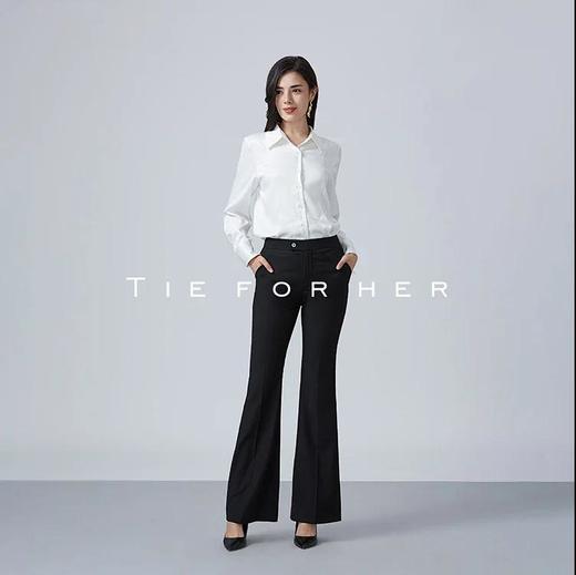 19AWP27A象牙白白贝壳扣拼接款衬衫 商品图0